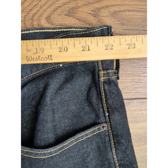 Levis 501 Mens‎ Sz 48x34 (Measures 44x32) Black Raw Denim Jeans - Picture 4 of 16